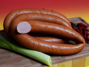 Česnekový točený salám